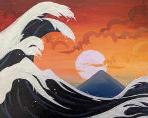 The great wave aglow