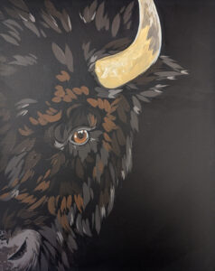 Wip bison portrait
